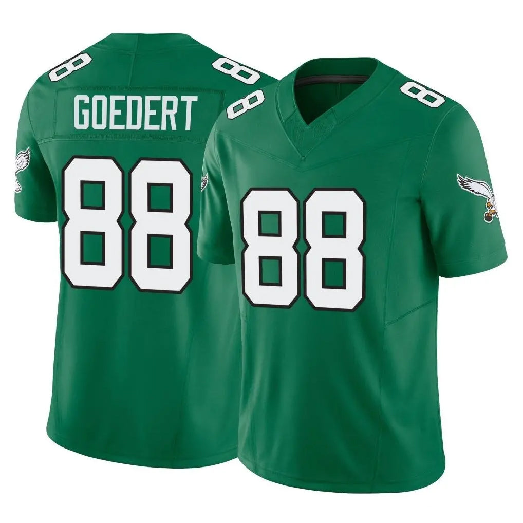 Vanessashop P.Eagles #88 Dallas Goedert Player Green Kelly Alternate Vapor F.U.S.E. Home Game Stitched Jerseys