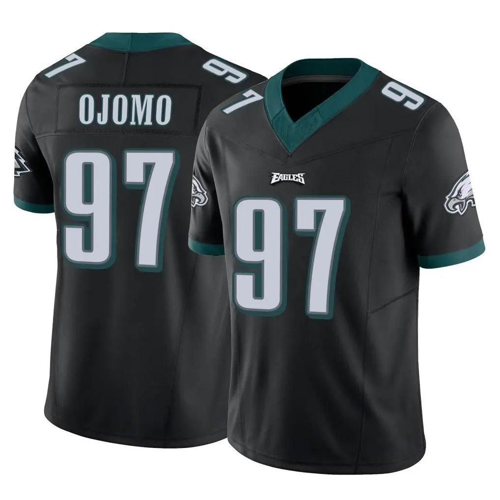Vanessashop P.Eagles #97 Moro Ojomo Player Black Limited Vapor F.U.S.E. Home Game Stitched Jerseys