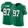 Vanessashop P.Eagles #97 Moro Ojomo Player Green Kelly Alternate Vapor F.U.S.E. Home Game Stitched Jerseys