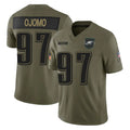 Vanessashop P.Eagles #97 Moro Ojomo Player Olive 2025 Salute To Service Limited Stitched Jerseys