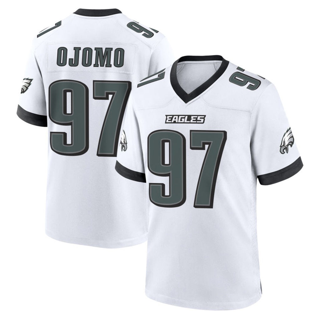 Vanessashop P.Eagles #97 Moro Ojomo Player White Game Home Stitched Jerseys