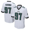 Vanessashop P.Eagles #97 Moro Ojomo Player White Home Game Stitched Jerseys