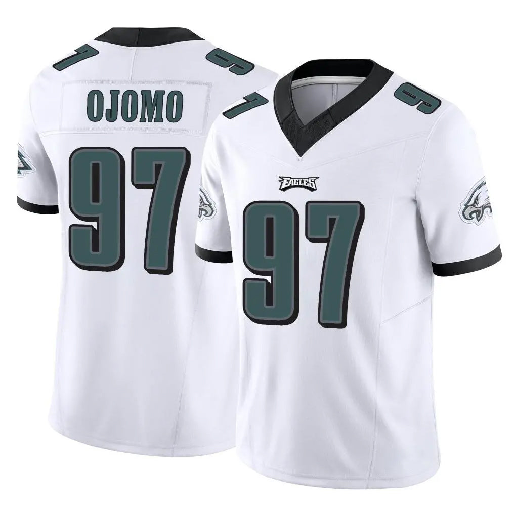 Vanessashop P.Eagles #97 Moro Ojomo Player White Limited Vapor F.U.S.E. Home Game Stitched Jerseys