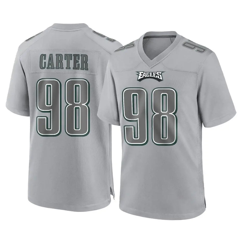 Vanessashop P.Eagles #98 Jalen Carter Player Gray Atmosphere Fashion Home Game Stitched Jerseys