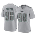 Vanessashop P.Eagles #98 Jalen Carter Player Gray Atmosphere Fashion Home Game Stitched Jerseys