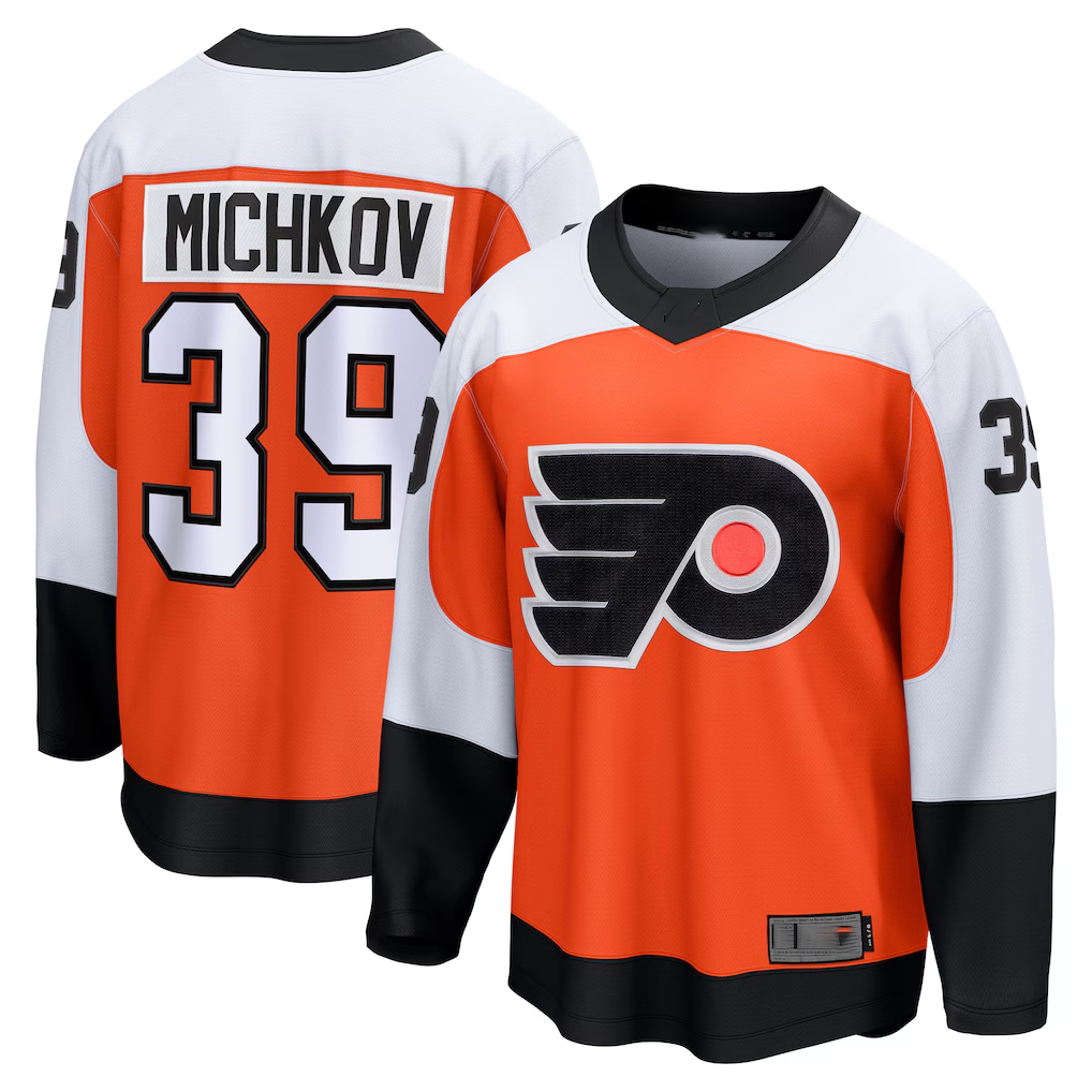 Vanessashop P.Flyers #39 Matvei Michkov Orange Home Premium Jerseys