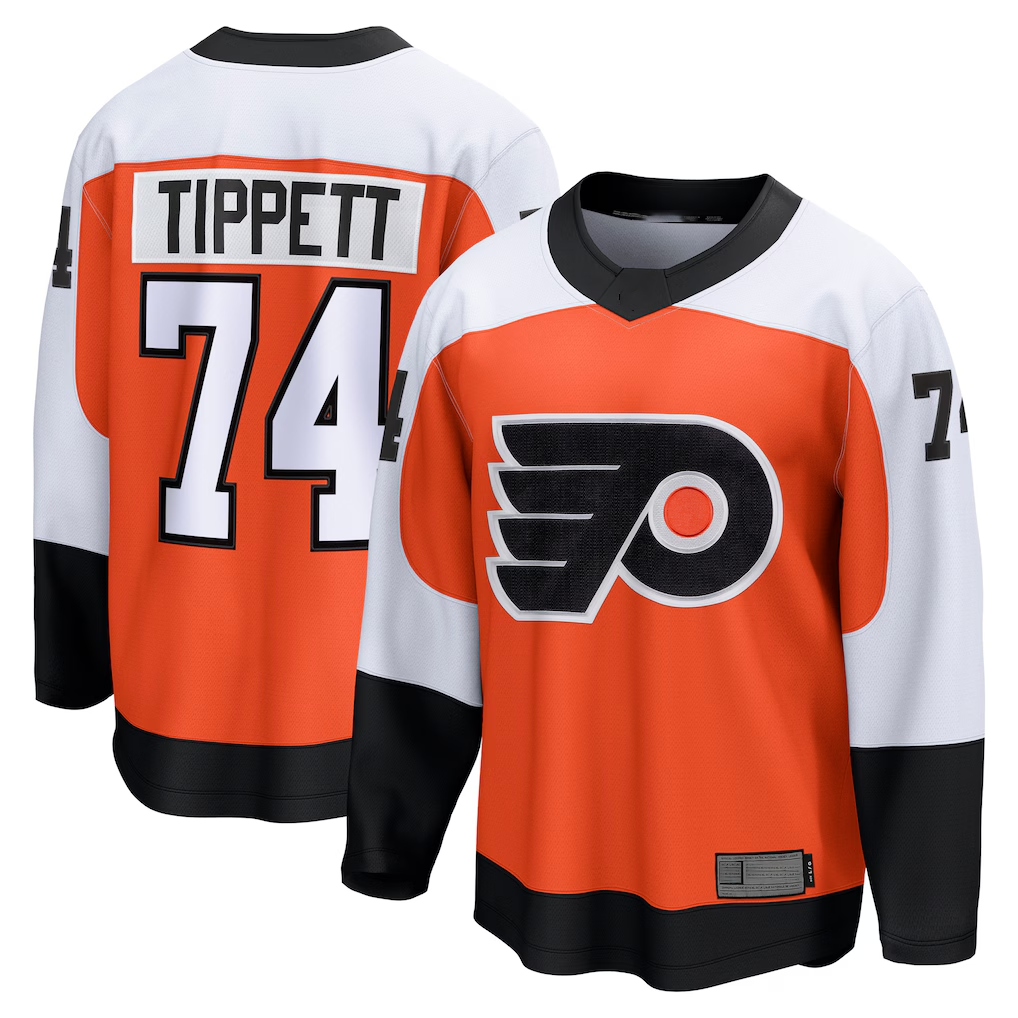 Vanessashop P.Flyers #74 Owen Tippett Orange Home Breakaway Jerseys
