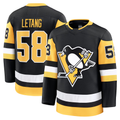Vanessashop P.Penguins #58 Kris Letang Black Home Premium Jerseys