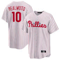 Vanessashop P.Phillies #10 J.T. Realmuto Player White Home Game Stitched Jerseys