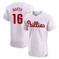 Vanessashop P.Phillies #16 Brandon Marsh Player White Home Limited Elite Stitched Jerseys
