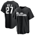 Vanessashop P.Phillies #27 Aaron Nola Player Black Alt Fashion Home Game Stitched Jerseys
