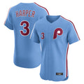 Vanessashop P.Phillies #3 Bryce Harper Player Light Blue Home Limited Elite Stitched Jerseys