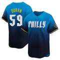 Vanessashop P.Phillies #59 Jhoan Duran Player Blue City Connect Home Limited Stitched Jerseys