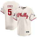 Vanessashop P.Phillies #5 Bryson Stott Player Cream Phillies & Eagles Vapor Premier Limited Stitched Jerseys