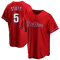 Vanessashop P.Phillies #5 Bryson Stott Player Red Home Game Stitched Jerseys