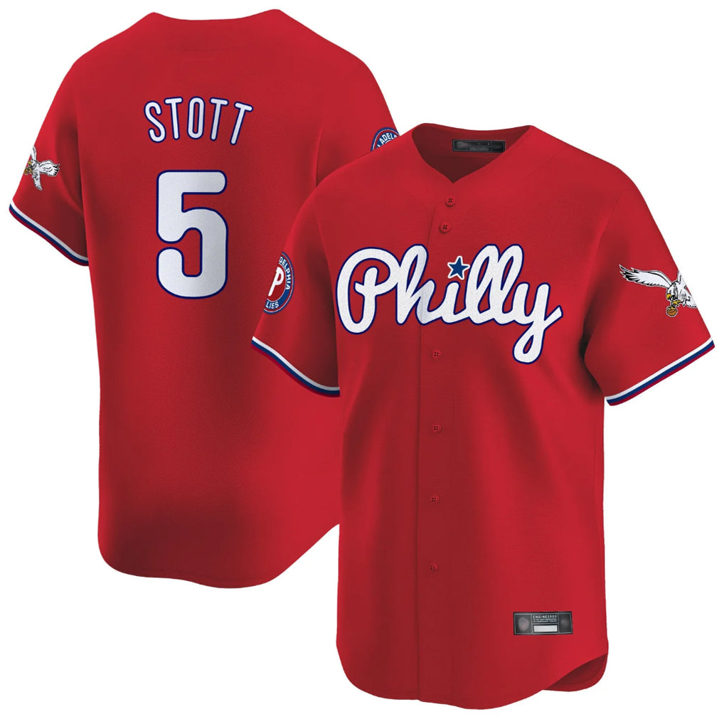 Vanessashop P.Phillies #5 Bryson Stott Player Red Phillies & Eagles Vapor Premier Limited Stitched Jerseys