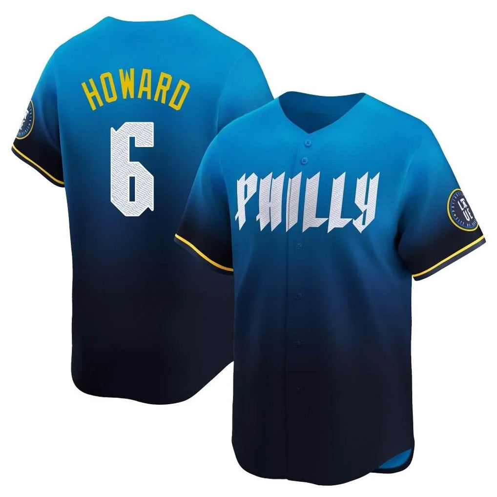Vanessashop P.Phillies #6 Ryan Howard Player Blue City Connect Home Limited Stitched Jerseys