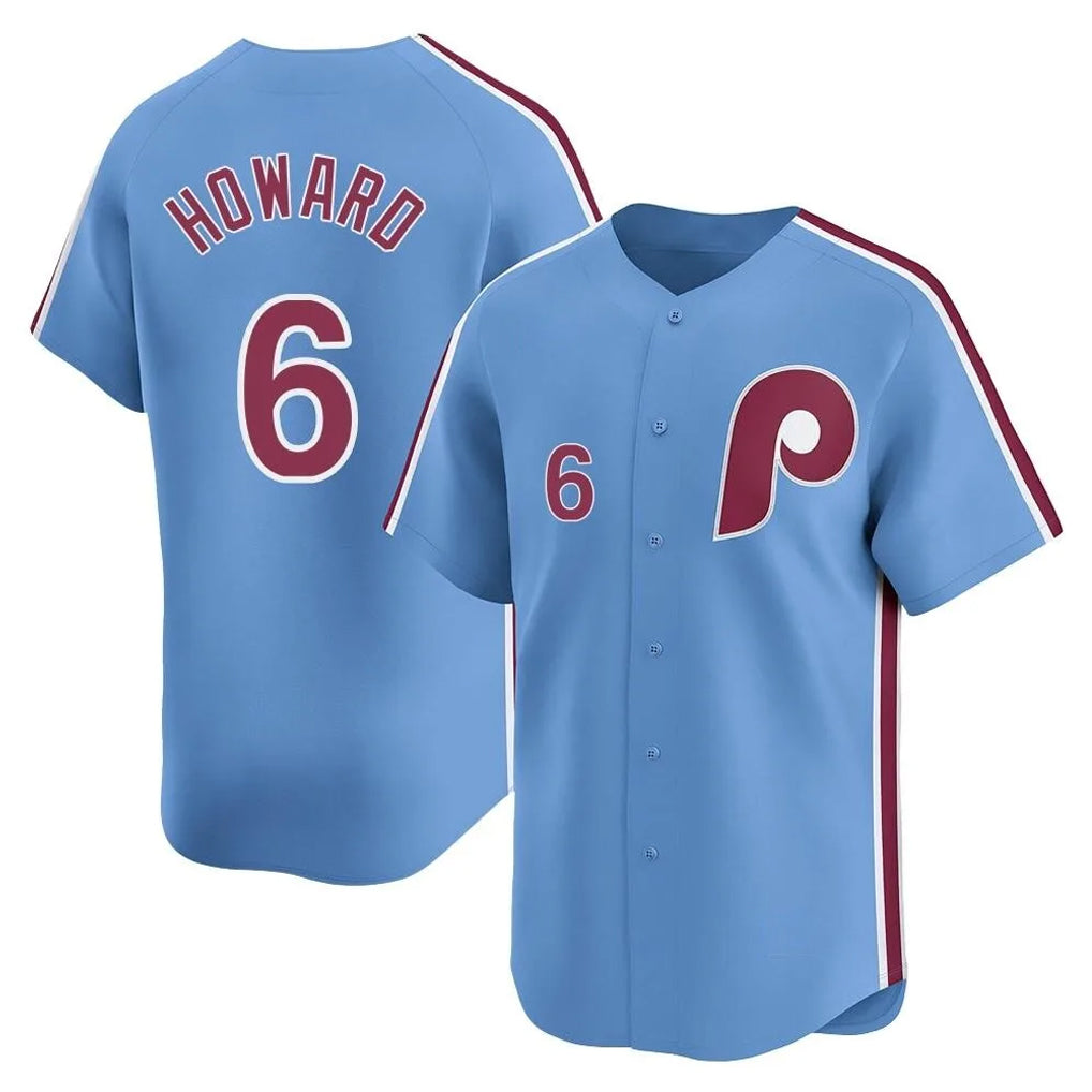 Vanessashop P.Phillies #6 Ryan Howard Player Light Blue Home Limited Stitched Jerseys
