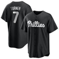 Vanessashop P.Phillies #7 Trea Turner Player Black Alt Fashion Home Game Stitched Jerseys