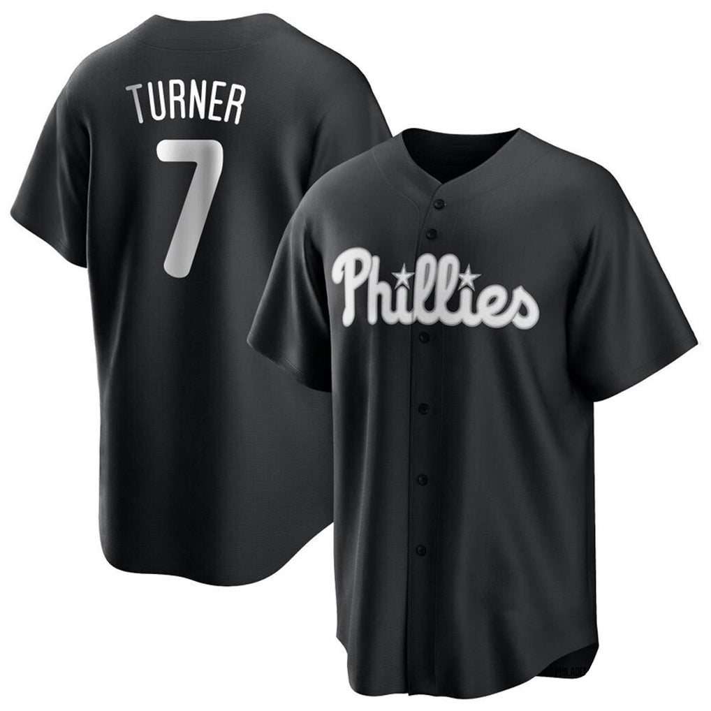 Vanessashop P.Phillies #7 Trea Turner Player Black Alt Fashion Home Game Stitched Jerseys