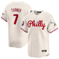 Vanessashop P.Phillies #7 Trea Turner Player Cream Phillies & Eagles Vapor Premier Limited Stitched Jerseys