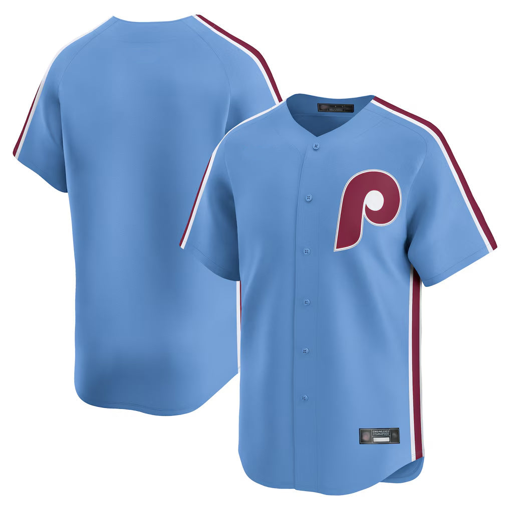 Vanessashop P.Phillies Blank Player Light Blue Game Stitched Jerseys