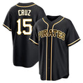 Vanessashop P.Pirates #15 Oneil Cruz Player Black Fashion Out Home Game Stitched Jerseys