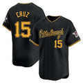 Vanessashop P.Pirates #15 Oneil Cruz Player Black Home Limited Stitched Jerseys