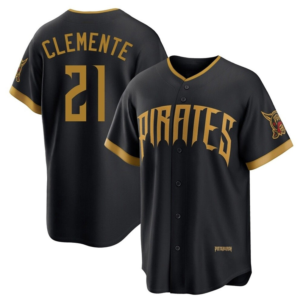 Vanessashop P.Pirates #21 Roberto Clemente Player Black 2026 City Connect Home Limited Stitched Jerseys