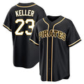 Vanessashop P.Pirates #23 Mitch Keller Player Black Fashion Out Home Game Stitched Jerseys