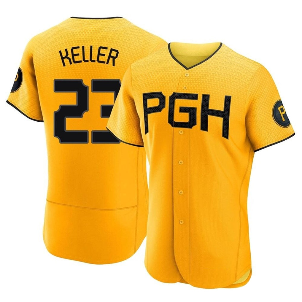 Vanessashop P.Pirates #23 Mitch Keller Player Gold City Connect Home Limited Elite Stitched Jerseys