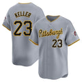 Vanessashop P.Pirates #23 Mitch Keller Player Gray Road Home Limited Stitched Jerseys