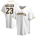 Vanessashop P.Pirates #23 Mitch Keller Player White Home Game Stitched Jerseys