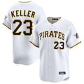 Vanessashop P.Pirates #23 Mitch Keller Player White Home Limited Stitched Jerseys