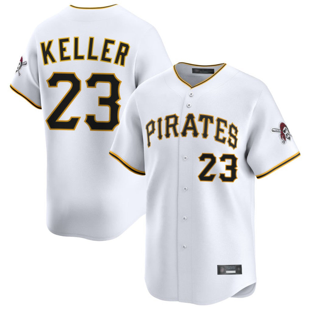 Vanessashop P.Pirates #23 Mitch Keller Player White Home Limited Stitched Jerseys
