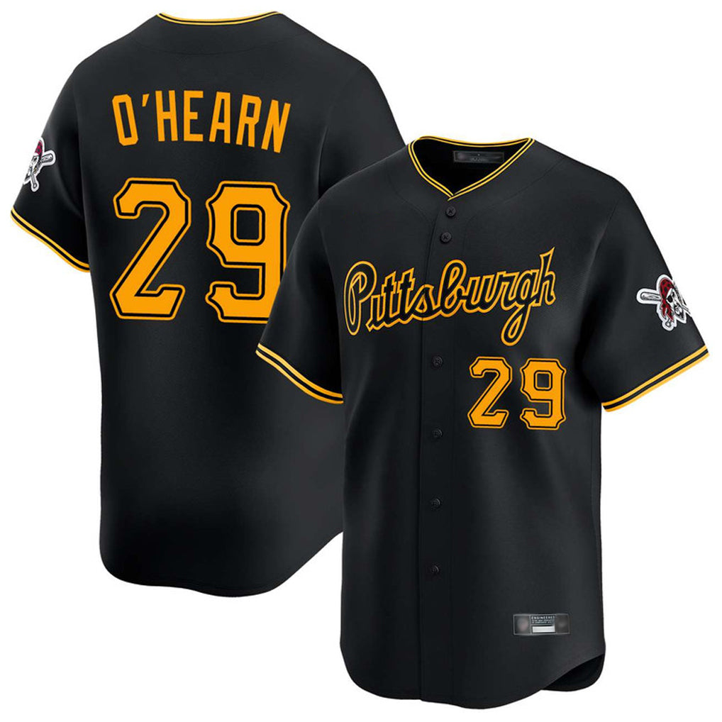 Vanessashop P.Pirates #29 Ryan O'Hearn Player Black Alt Home Limited Stitched Jerseys