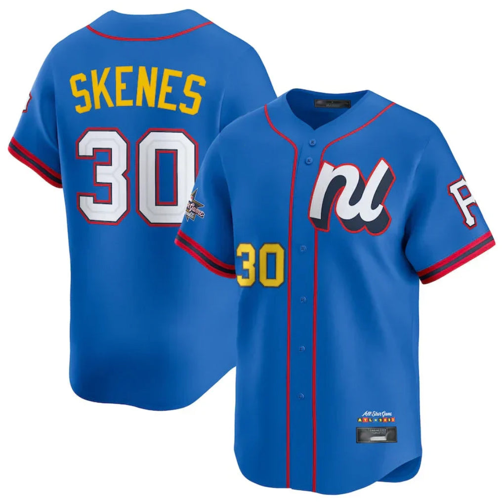 Vanessashop P.Pirates #30 Paul Skenes Player Blue National League All Star Edition Home Limited Stitched Jerseys