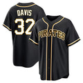 Vanessashop P.Pirates #32 Henry Davis Player Black Fashion Out Home Game Stitched Jerseys