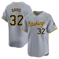 Vanessashop P.Pirates #32 Henry Davis Player Gray Road Home Limited Stitched Jerseys