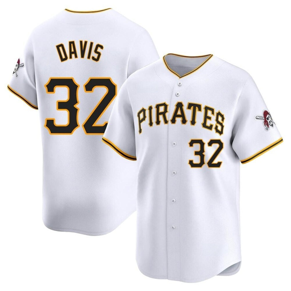 Vanessashop P.Pirates #32 Henry Davis Player White Home Limited Stitched Jerseys