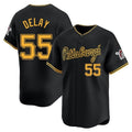 Vanessashop P.Pirates #55 Jason Delay Player Black Alt Home Limited Stitched Jerseys
