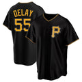 Vanessashop P.Pirates #55 Jason Delay Player Black Alternate 2025 Home Game Stitched Jerseys
