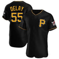 Vanessashop P.Pirates #55 Jason Delay Player Black Alternate 2025 Home Limited Elite Stitched Jerseys