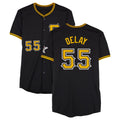 Vanessashop P.Pirates #55 Jason Delay Player Black Alternate Limited Game Stitched Jerseys