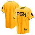 VanessashopP.Pirates Blank Player Gold City Connect Home Game Stitched Jerseys
