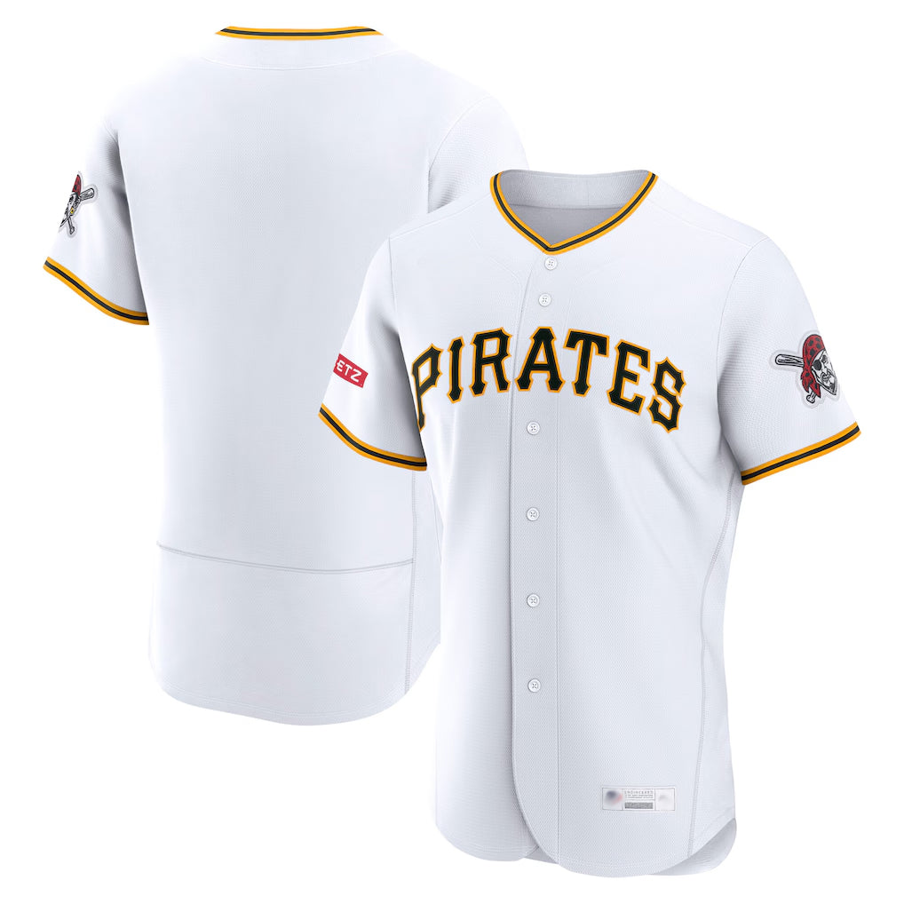 VanessashopP.Pirates Blank Player White Home Limited Elite Stitched Jerseys