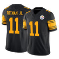 Vanessashop P.Steelers #11 Michael Pittman Jr. Player Black Limited 2nd Alternate Vapor F.U.S.E. Home Game Stitched Jerseys