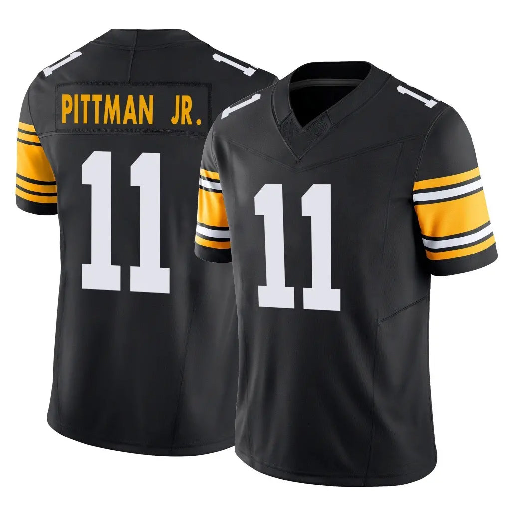 Vanessashop P.Steelers #11 Michael Pittman Jr. Player Black Limited Alternate Vapor F.U.S.E. Home Game Stitched Jerseys