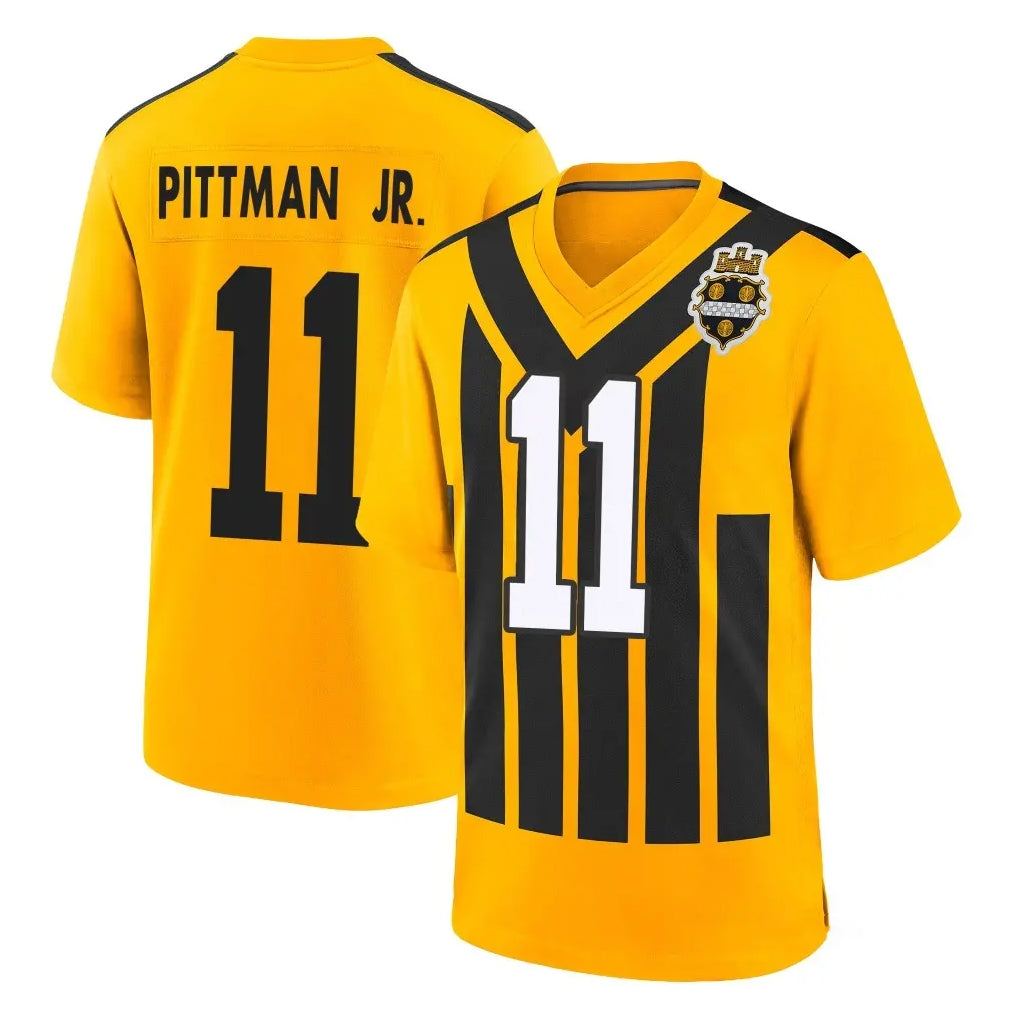 Vanessashop P.Steelers #11 Michael Pittman Jr. Player Gold Limited 1933 Throwback Home Game Stitched Jerseys