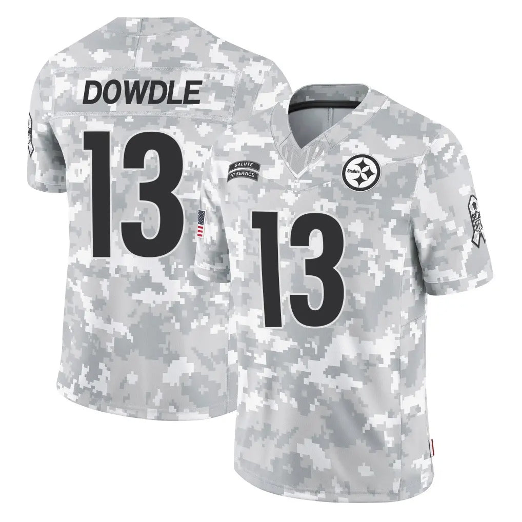 Vanessashop P.Steelers #13 Rico Dowdle Player Arctic Camo Limited Salute To Service Home Game Stitched Jerseys